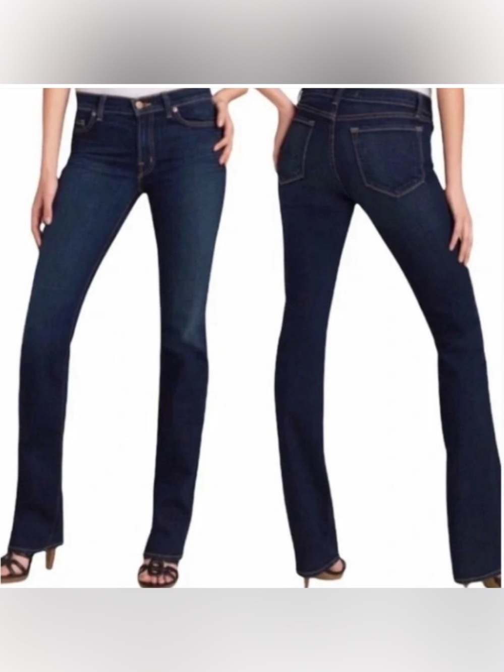 J Brand mini boot cut straight leg Dark Indigo Straight Jeans size 25 x 33 EUC